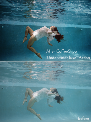 Acțiuni gratuite de Photoshop: Underwater Luxe