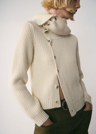 Funnel-Neck Sweater With Buttons - Women | Mango Usa