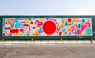 Mural by Mike Perry in Brooklyn