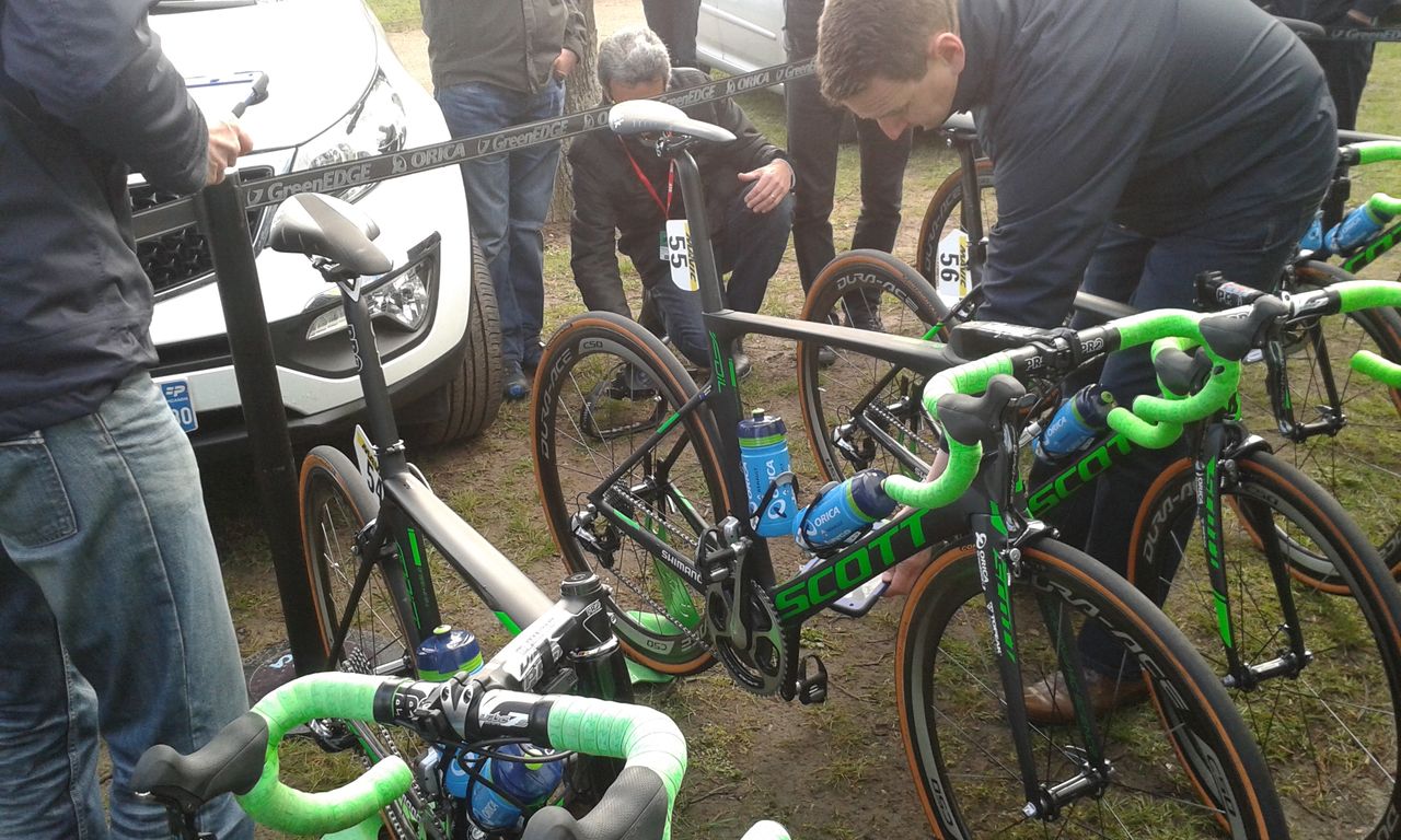 The UCI check for mechanical doping at Paris-Roubaix