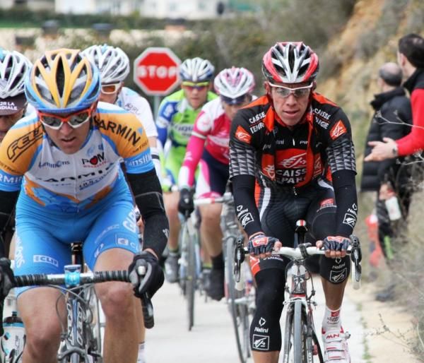 Peter Stetina (Garmin-Transitions) and Rigoberto Uran (Caisse d'Epargne)