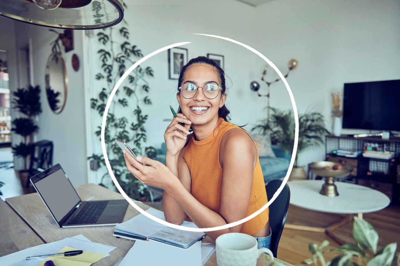 Woman at home as the work from home rule ends in the Uk