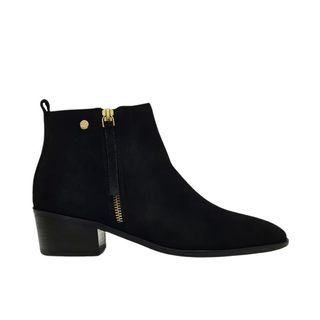 Suede Block Heel Ankle Boots