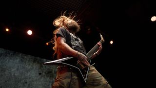 Mark Heylmun of Suicide Silence introducing his new signature Pro Series Rhoads RR24-7