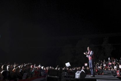 Glenn Youngkin at campaign rally 