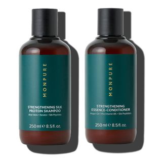 Monpure Strengthening Silk Protein Shampoo + Strengthening Essence-Conditioner 