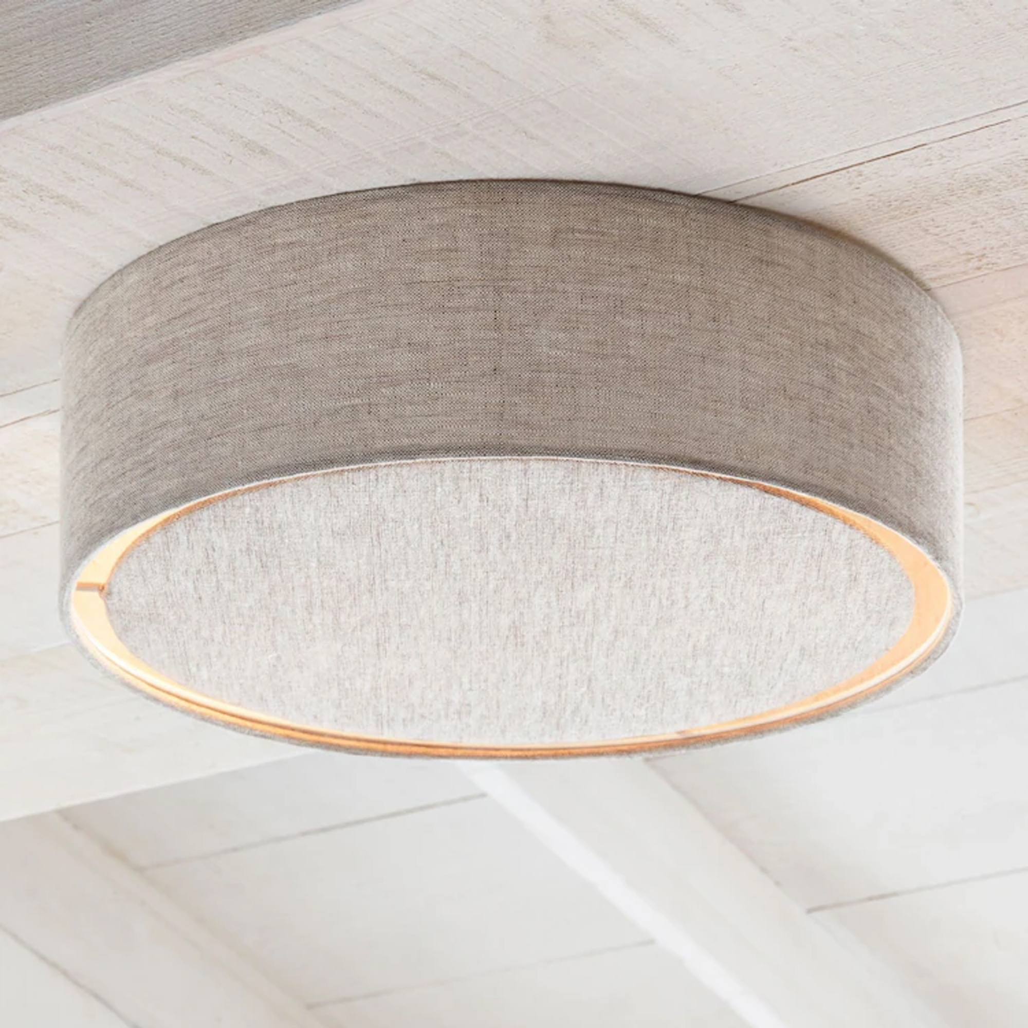 Next Oatmeal Malvern 2 Light Flush Ceiling Light