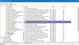 Local Group Policy Windows Update settings