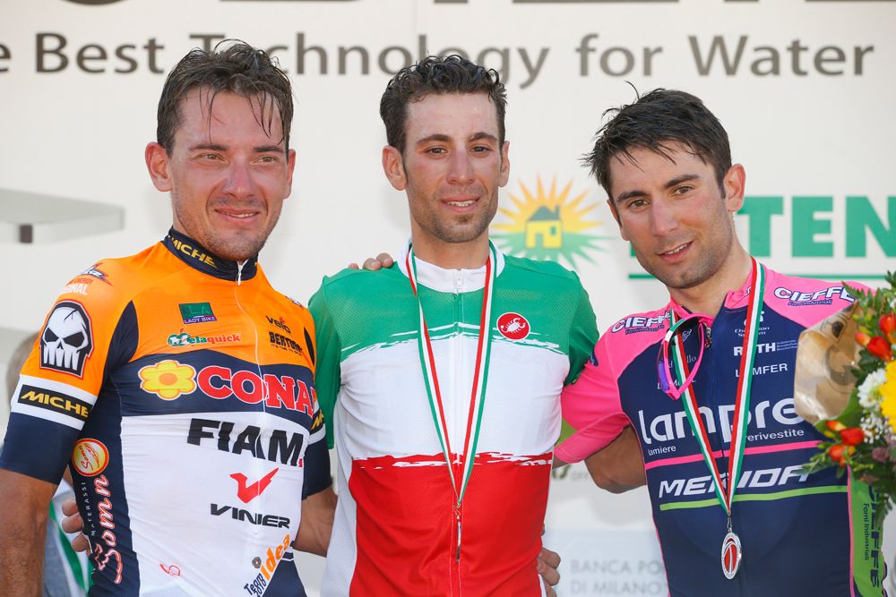Reda, Nibali and Ulissi on the podium