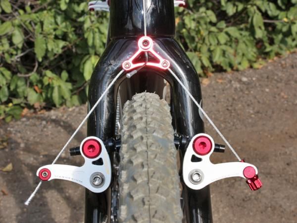 Tire clearance at the fork crown is generous up above and reasonably good on the sides