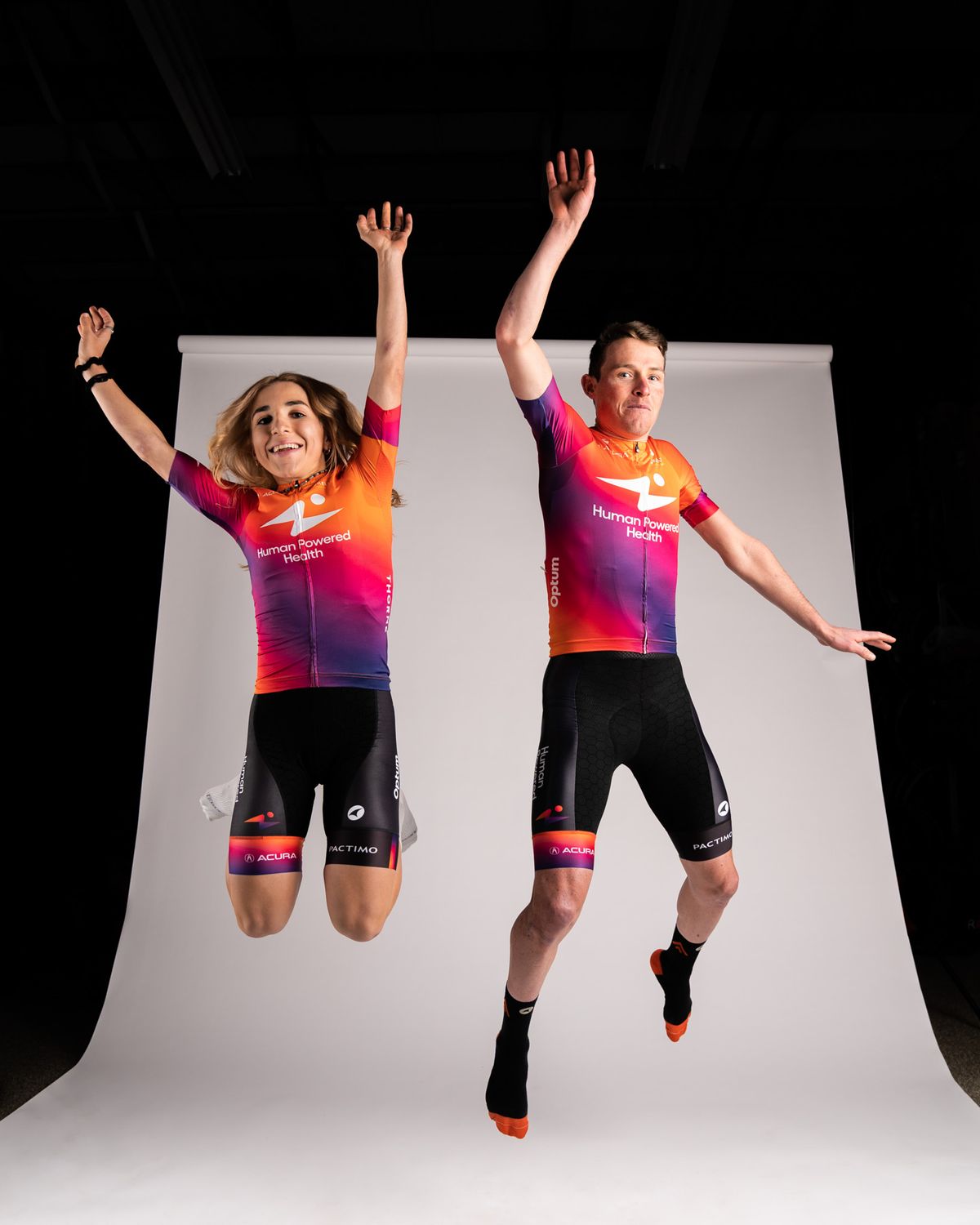 Kaia Schmid and Gavin Mannion show off full kits for 2022 Human Powered Health