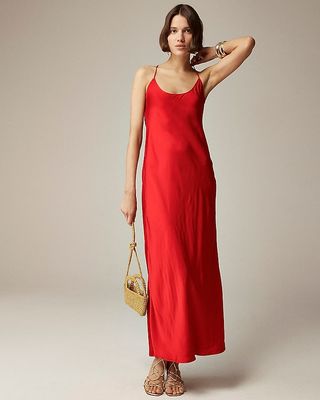 Pre-Order Collection Cowlback Slip Dress in Satin