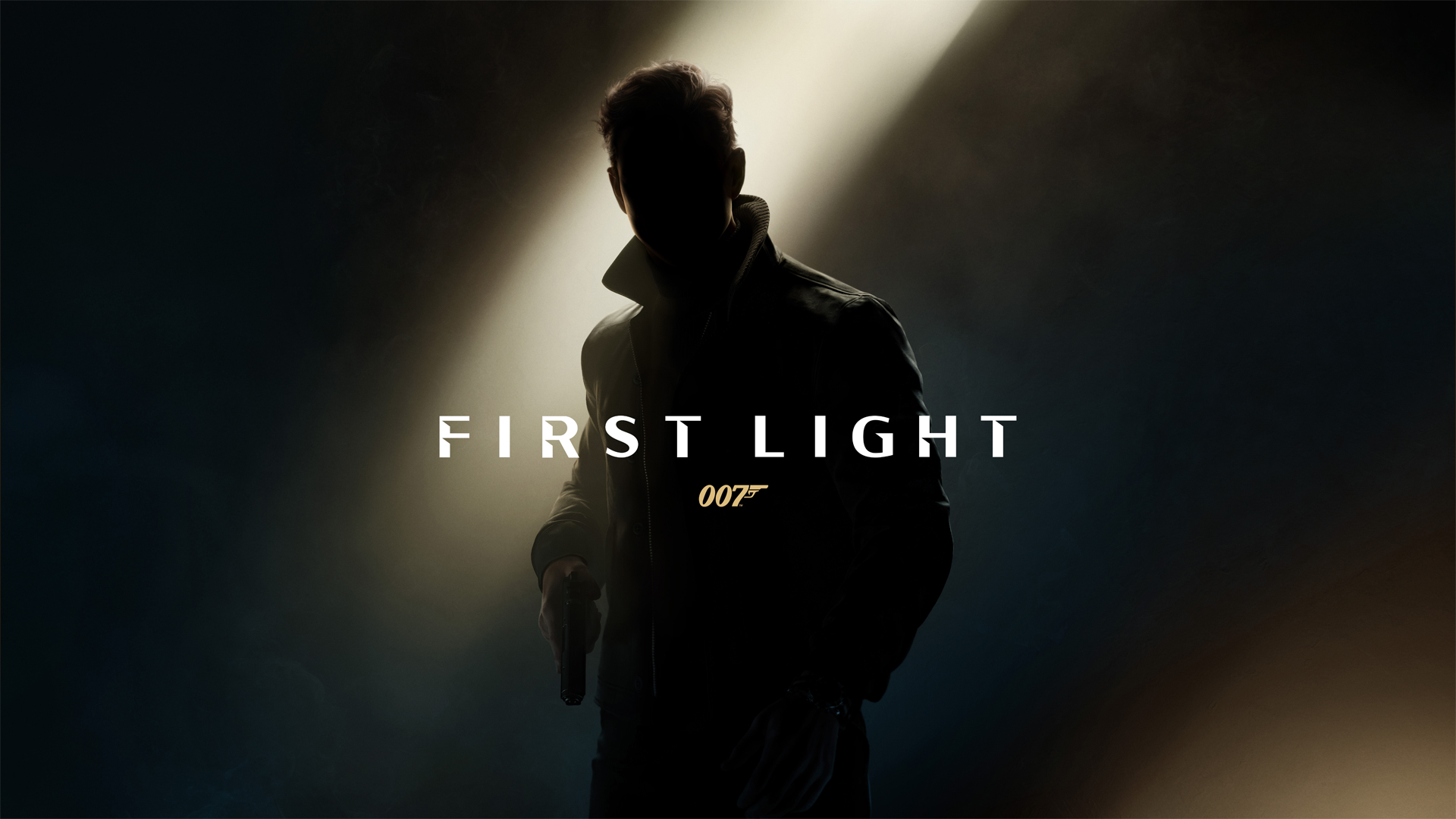 007 First Light key art showing James Bond concealed in shadow