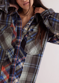 Free People Patched Up Plaid Shirt