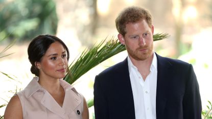Prince Harry, Duke of Sussex and Meghan, Duchess of Sussex attend a Creative Industries and Business Reception on October 02, 2019 in Johannesburg, South Africa