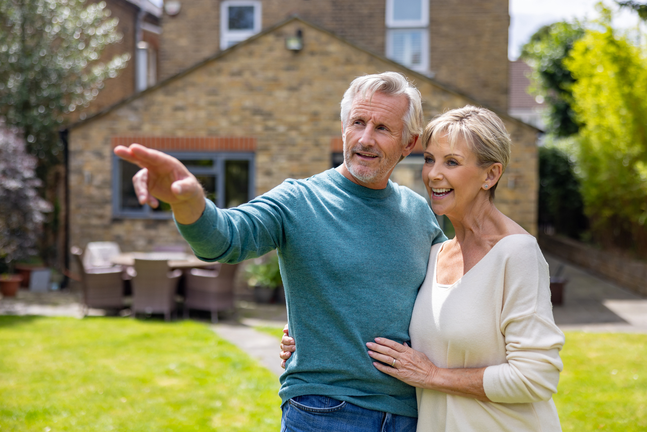 A couple looking at real estate