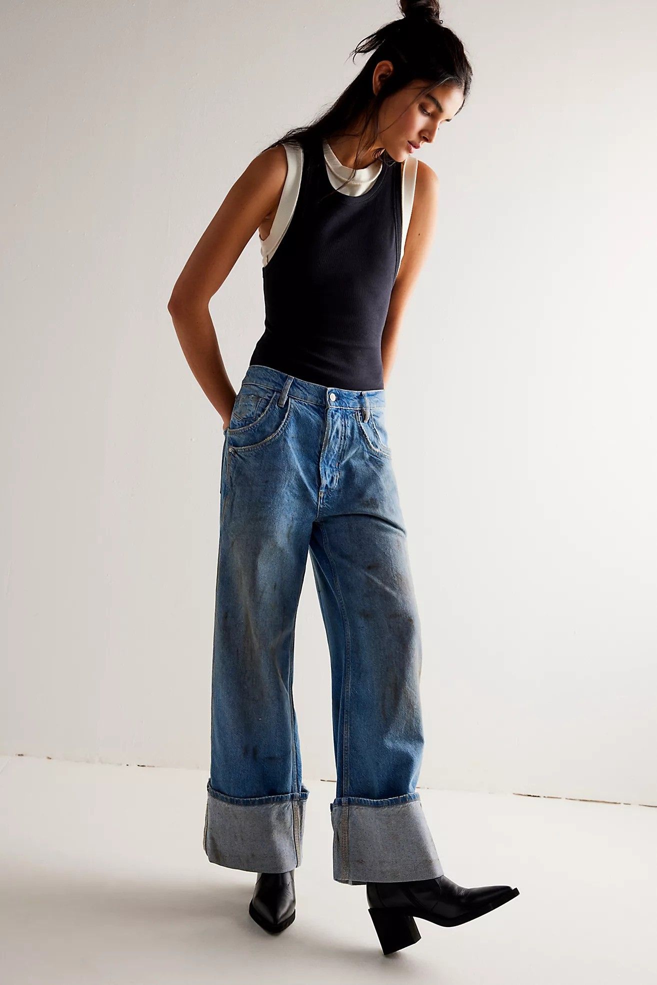 We The Free Final Countdown Cuffed Low-Rise Jeans