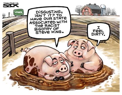 Political Cartoon U.S. Steve King Iowa racism