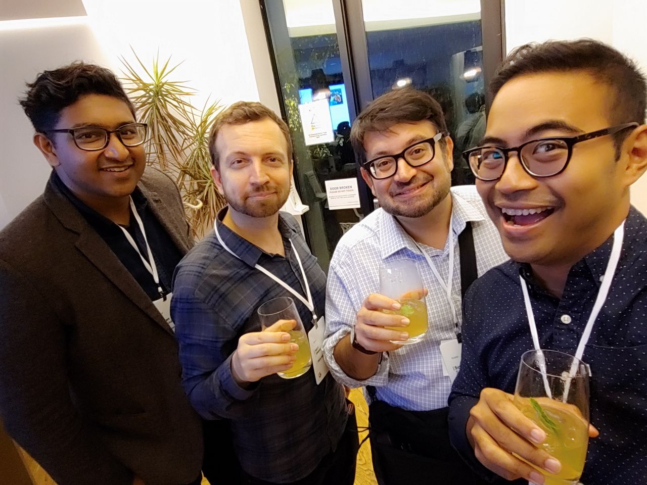 Getting a group into a handheld LG V40 photo is easy thanks to the wide selfie mode