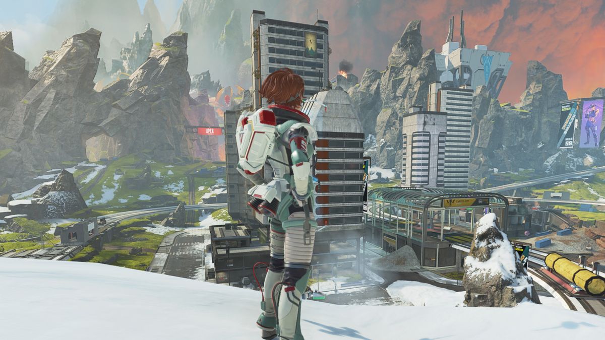 Screenshots of the two games. Upper panel shows Apex Legends