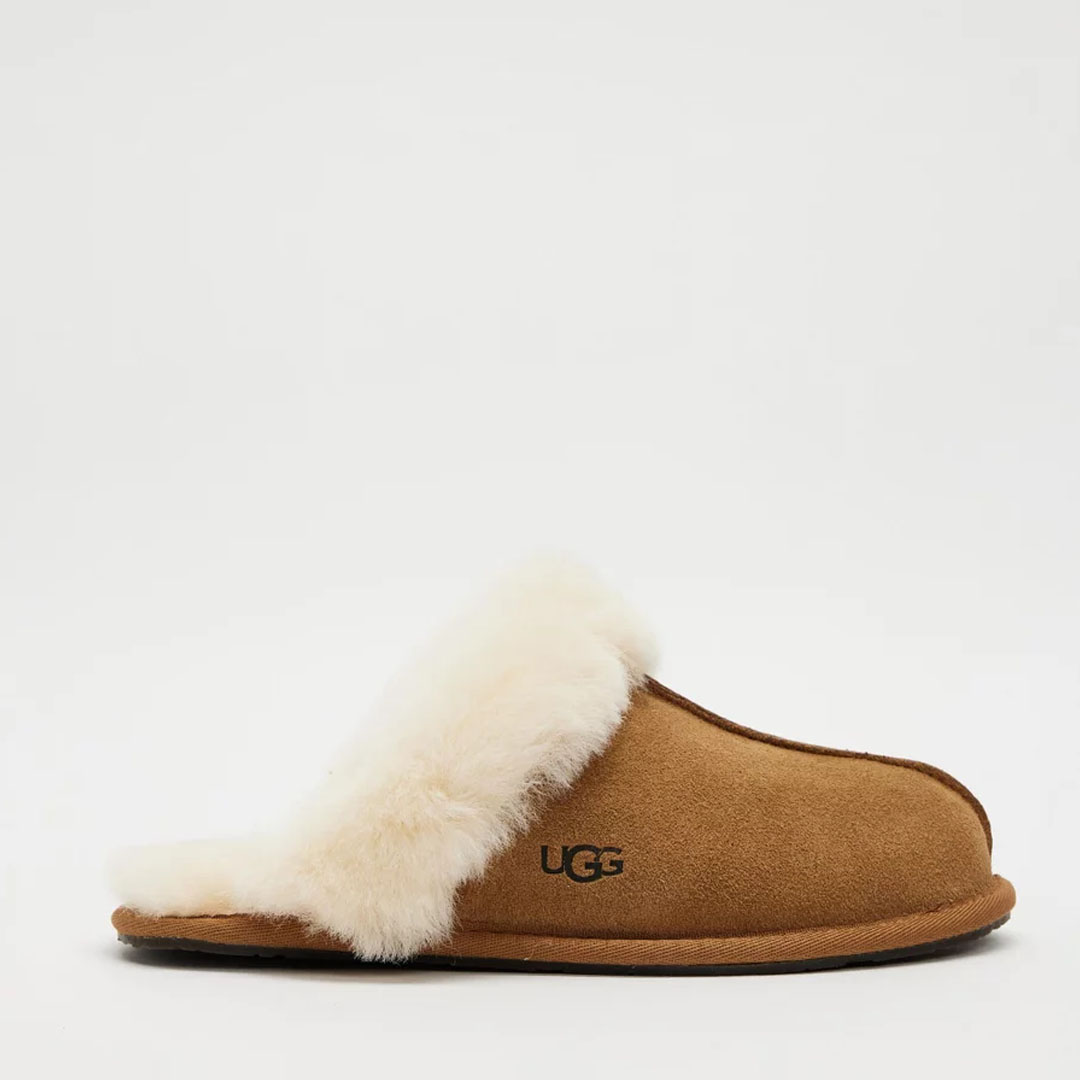 Single brown UGG slipper