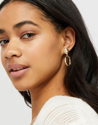 Mini Hammered Doorknocker Hoop Earrings, Now £2.10 | Accessorize