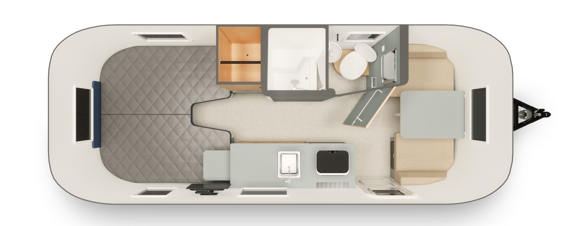 Airstream World Traveler 22RB floor plan