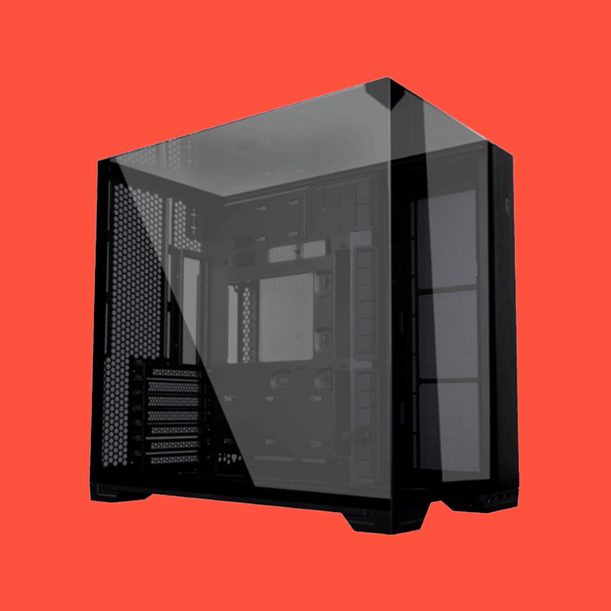 PC case on a colorful background