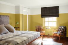 two-tone bedroom paint scheme