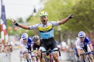 Eric Marcotte (Team SmartStop) wins the US criterium nationals in Greenville