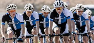 The Blanco Pro Cycling team hit the road during a training camp