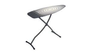 Best wide ironing board: Brabantia Titan Oval Ironing Board, grey concentric circle-pattern cover