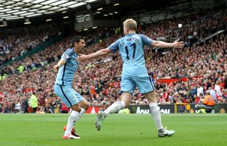 Kevin De Bruyne opened the scoring for City at Old Trafford in 2016