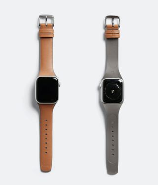 Brown & grey watch straps