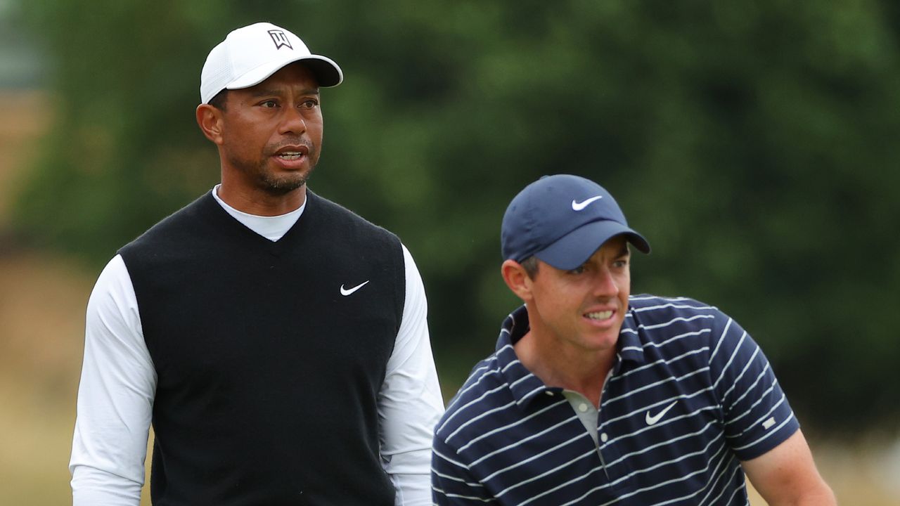 Tiger Woods and Rory McIlroy at The Open