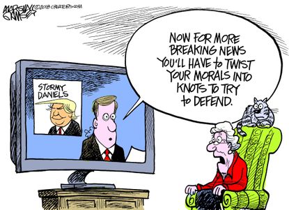 Political cartoon U.S. Trump Stormy Daniels affair allegations