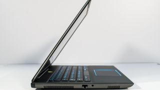 Alienware M16 R2 gaming laptop from the side