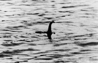 A view of the Loch Ness Monster, near Inverness, Scotland, April 19, 1934