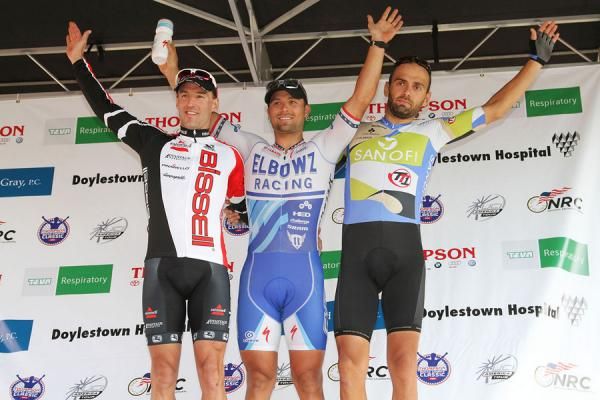 Frank Pipp (Bissell Pro Cycling Team) 2nd place, Eric Marcotte (Elbowz Racing), 1st place, Alexey Shmidt (Team Type 1 Devo) 3rd place. Congrats to all!