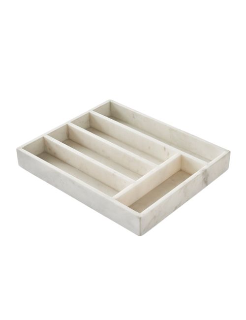 Marble Silverware Tray Organizer