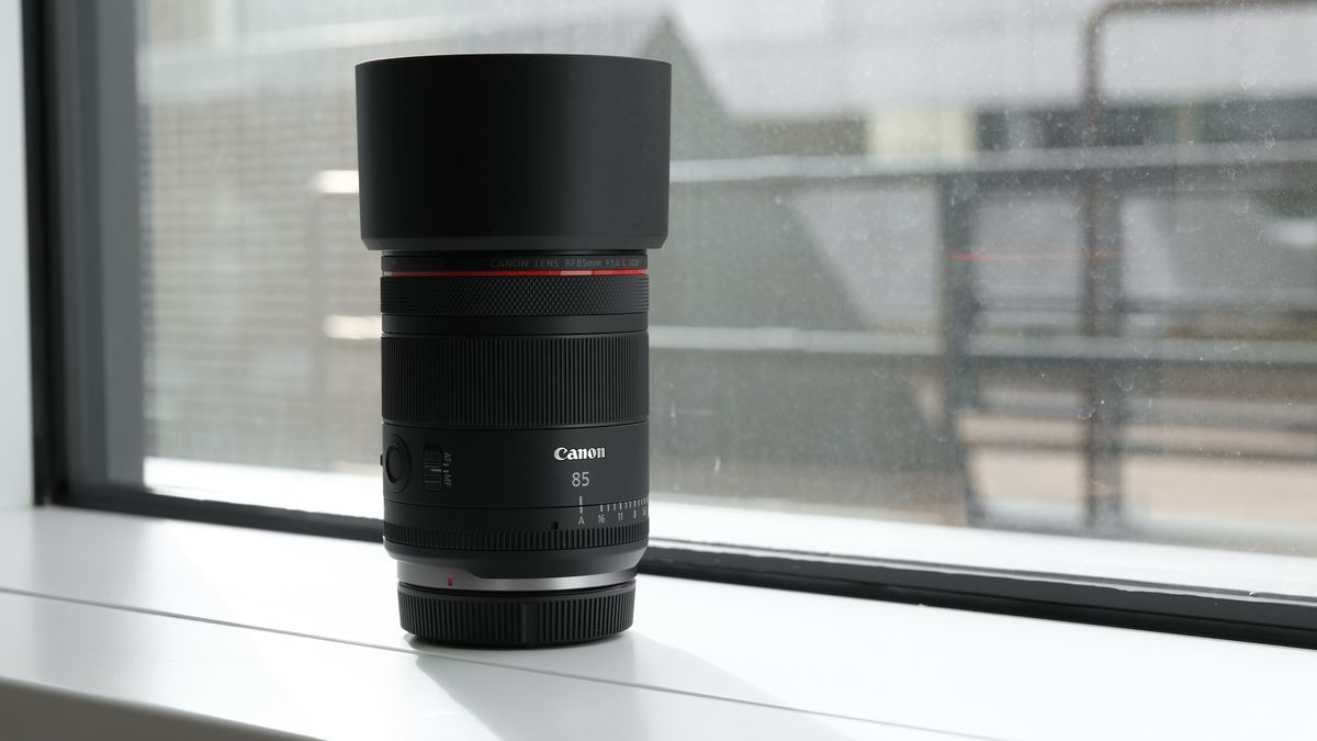 Canon RF 85mm f/1.4L VCM against a window
