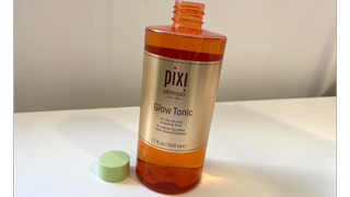 A bottle of pixi glow tonic as taken by our reviewer