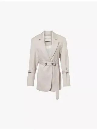 Hudson Belted Woven Blazer