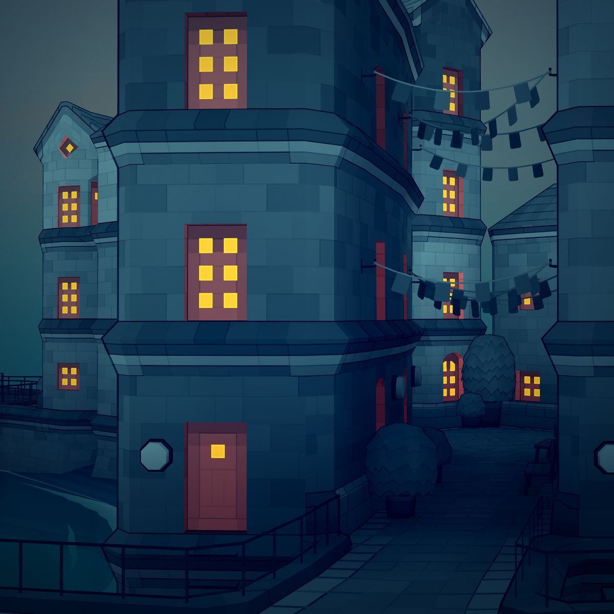 Townscaper town from various angles