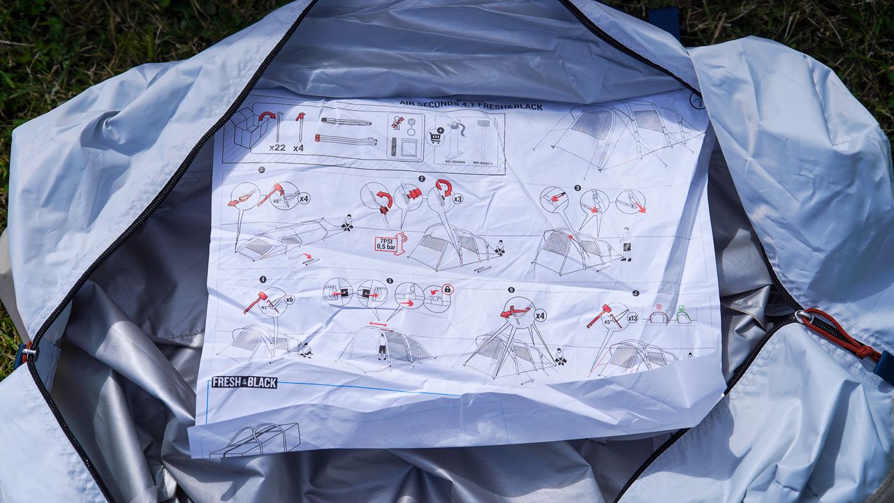 Quechua Inflatable Camping Tent Air Seconds 4.1 F&B 4 Person 1