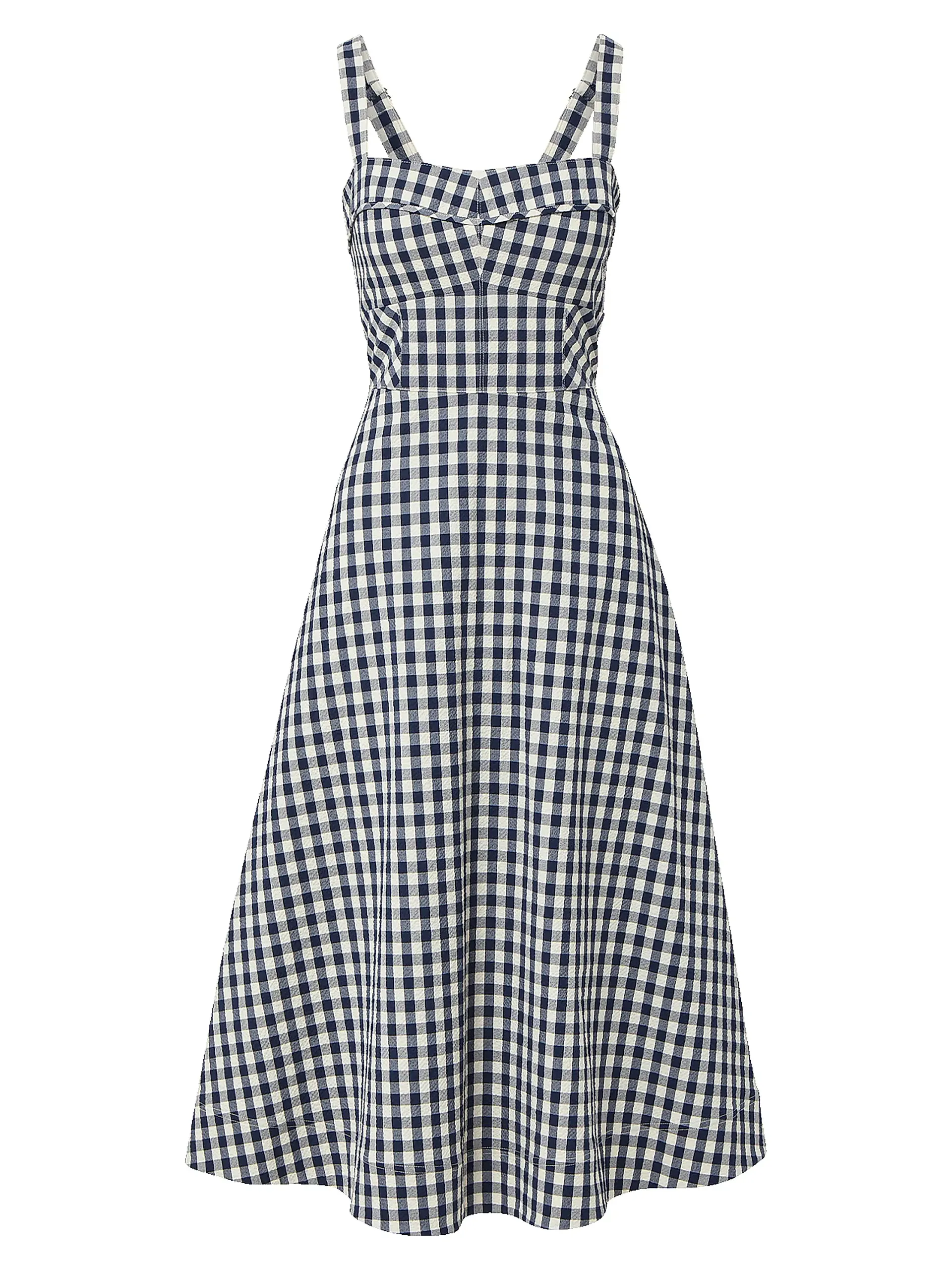 Aila Gingham Midi-Dress