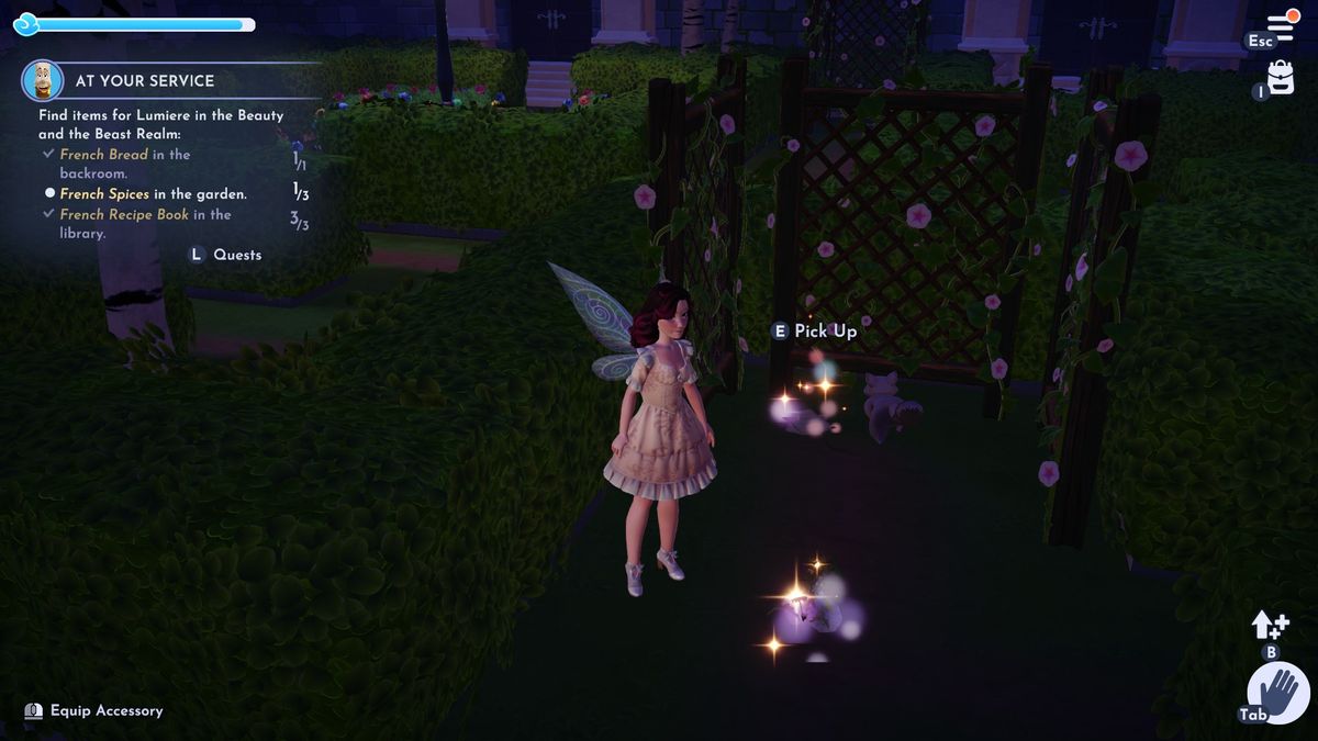 French ingredient locations for Lumiere in Disney Dreamlight Valley