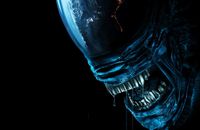 A xenomorph alien from the Alien franchise opening its toothy mouth as it always does