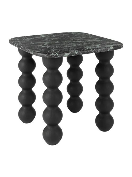 Marble Side Table Lyndi With Oak Legs