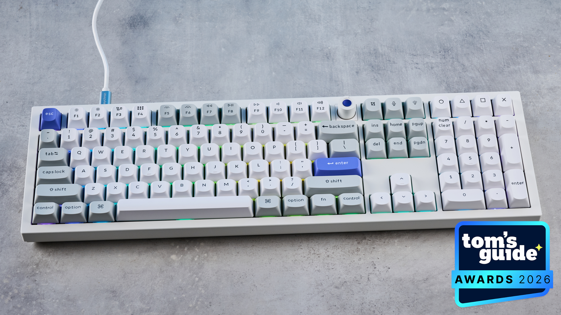 The Keychron Q6 HE 8K with a TG Awards 2026 badge